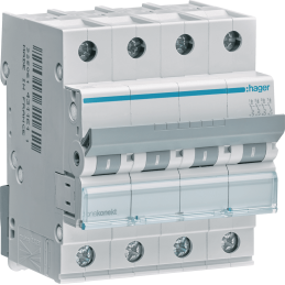 Disjoncteur 63A 4P 6KA courbe C 4M - HAGER - MCN463A