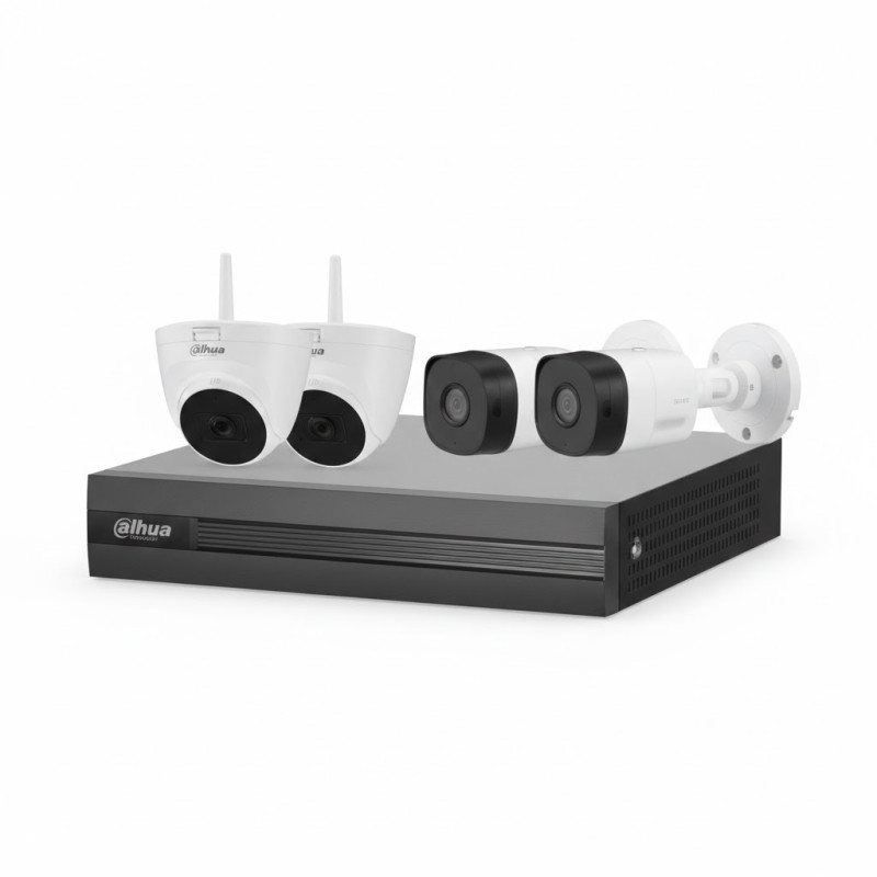 Kit SSD HDCVI 1080p S-XVR 4 canaux avec 4 caméras HDCVI 1080p - Dahua - DH-KIT/XVR1B04-I/2-B1A21P-U-IL-0360B/2-T1A21P