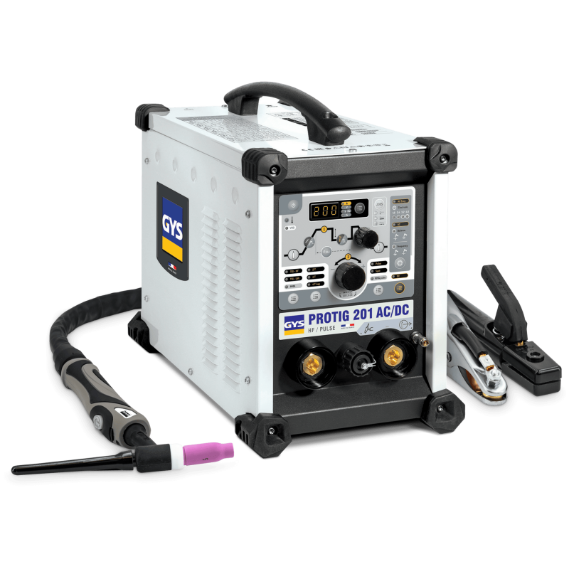 Poste à souder TIG avec torche SR 26DB - 4 M PROTIG 201 AC DC HF FV - GYS - 063945