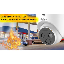 Caméra réseau bi-spectrale conçue détection de flammes Dahua - DHI-HY-FT121LD-TD1F4