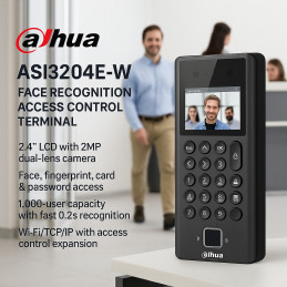 Contrôle d'accès autonome à reconnaissance faciale Dahua - DH-ASI3204E