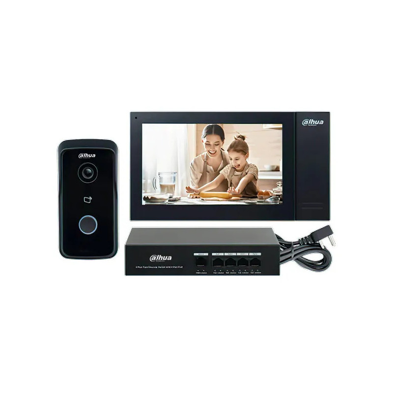 kit d'interphone vidéo IP complet - Dahua - DH-KTP02