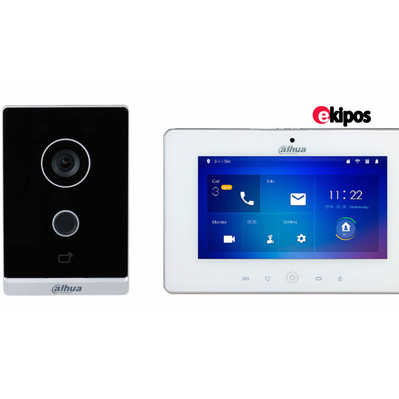 kit complet d'interphonie vidéo IP et Wi-Fi Dahua - DHI-KTW01