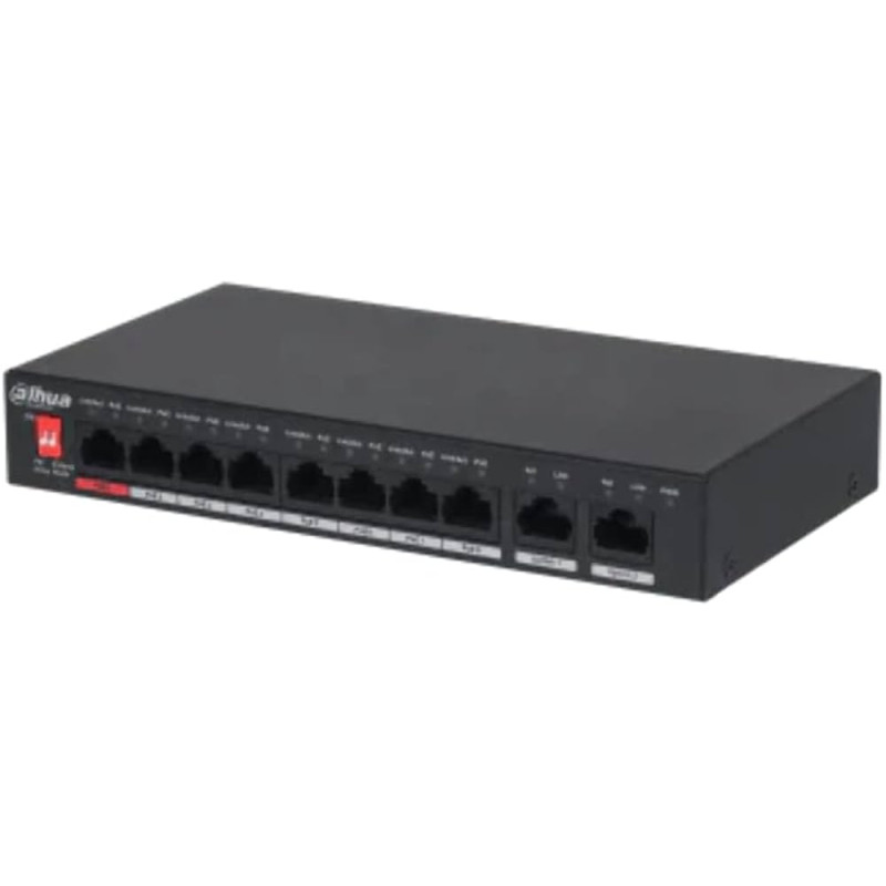 Commutateur PoE (Power over Ethernet),10 ports Dahua - DH-PFS3010-8ET-96-V2