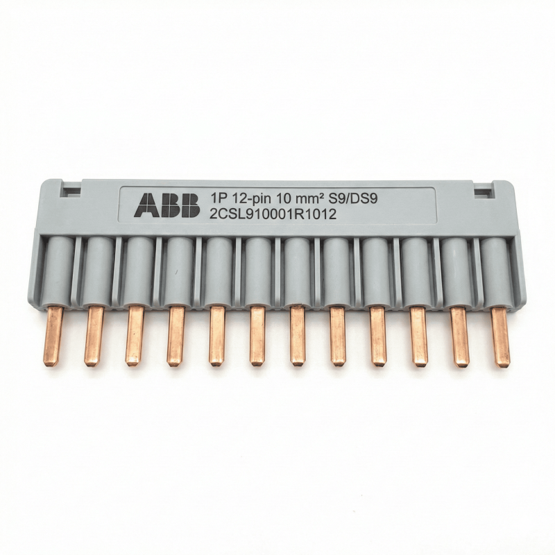 Peigne de raccordement 1P isolé 12 broches 10 mm² S9/DS9 - ABB - 2CSL910001R1012