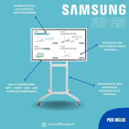 Écran tactile interactif avec support rotatif, Flip Pro 55 pouces - Samsung - OEFLIP255PR
