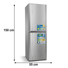 Frigo combiné NASCO – 3 tiroirs – Silver – HNASD2-29