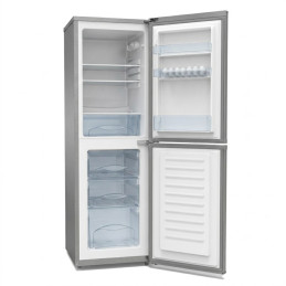 Frigo combiné NASCO – 146 L net – Silver – 3 tiroirs – Éco énergie – 220-240 V – Avec clé – KNASD2-225