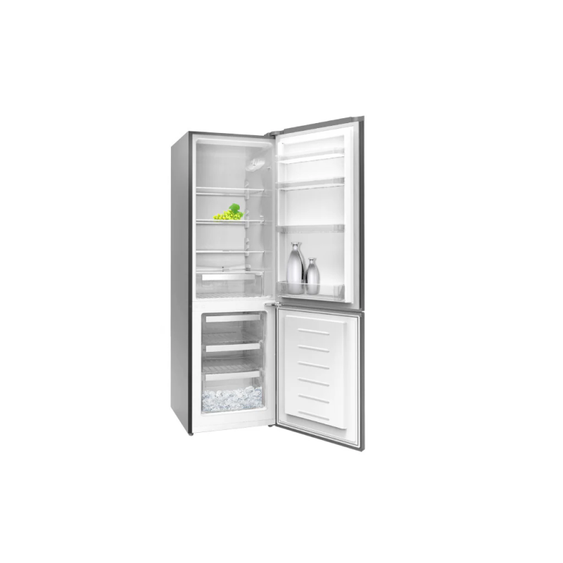 Frigo combiné NASCO – 249 L net – Silver – 3 tiroirs – Distributeur d’eau – KNASD2-315WD