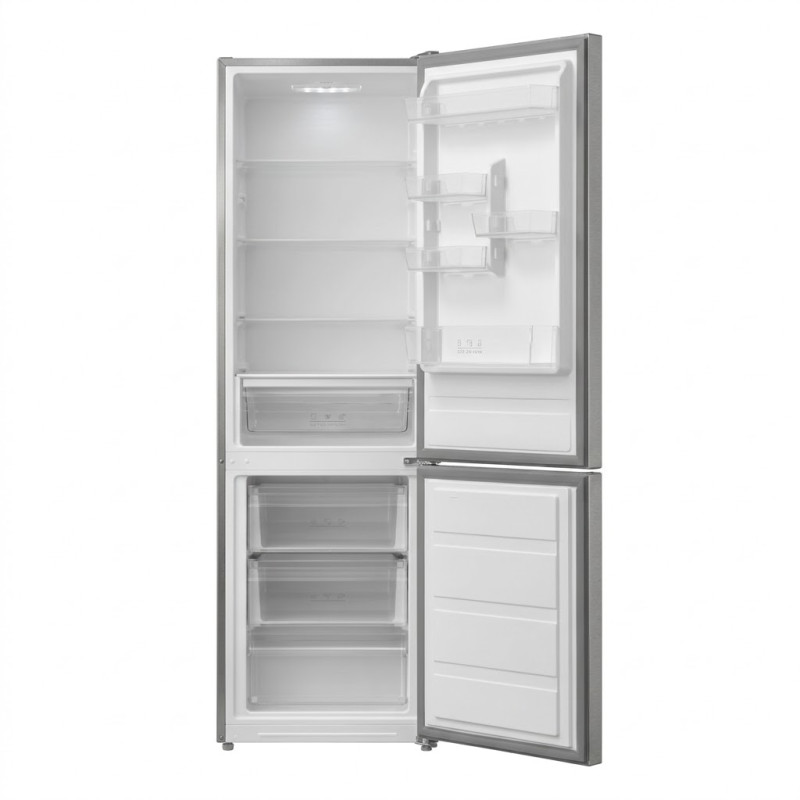 Frigo combiné nasco – 338 l – 3 tiroirs – silver – MNASD2-500N1TS