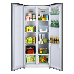 Réfrigérateur américain nasco – 2 portes – 400 l (225 + 175) – dark silver – économie d’énergie – NASF2-62FLN1