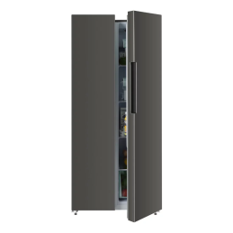Réfrigérateur américain nasco – 2 portes – 400 l (225 + 175) – dark silver – économie d’énergie – NASF2-62FLN1