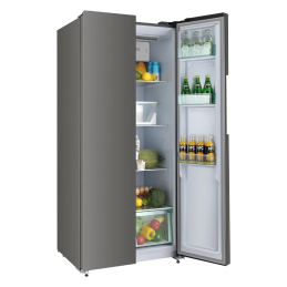 Réfrigérateur américain nasco – 2 portes – 400 l (225 + 175) – dark silver – économie d’énergie – NASF2-62FLN1