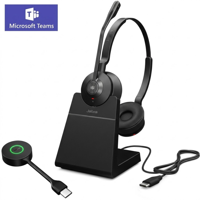 Casque Sans fil Arceau Bureau/Centre d'appels Noir - Jabra Engage 55 SE -9653-415-111