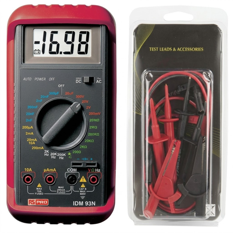 Multimètre RS PRO Portable Numérique - 123-1005