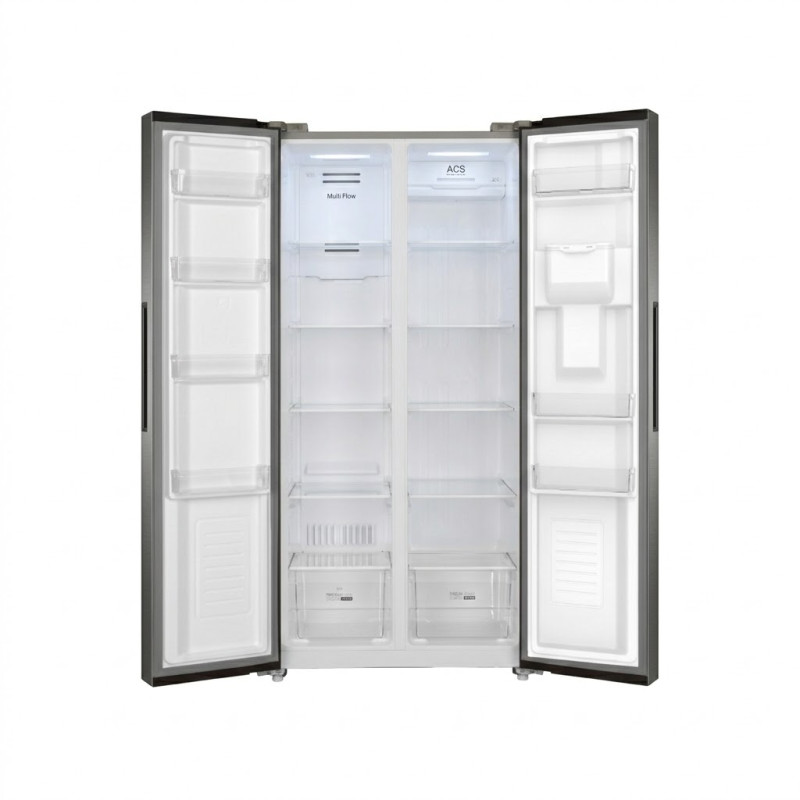 Réfrigérateur américain NASCO – 2 portes – 400 L – Gris foncé – Fast Cooling – 220-240 V – SNASF2-62