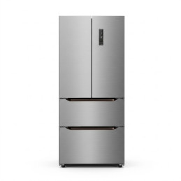 Réfrigérateur combiné NASCO – French Door – 2 tiroirs – Inox – 220-240 V – 348 L – SNASF2-66.2-F
