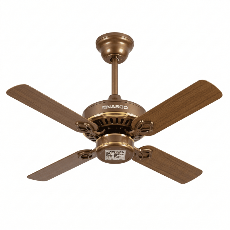 VENTILATEUR PLAFONNIER NASCO 24'' / 60W / MARRON-DORE / 4 HELICES / 220V-50Hz / 4PCS/CT - NASCO - CK24-02N
