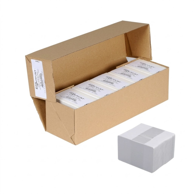 500 cartes PVC Evolis pour imprimantes à badges, 86x54mm, ép.0,76mm - C4001