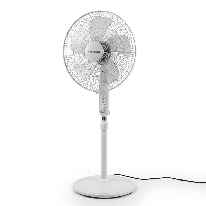 Ventilateur à pied Nasco – 3 vitesses – 16″ – Puissance 40W – 5 hélices – Contrôle manuel- NASCO - LF-SF1602