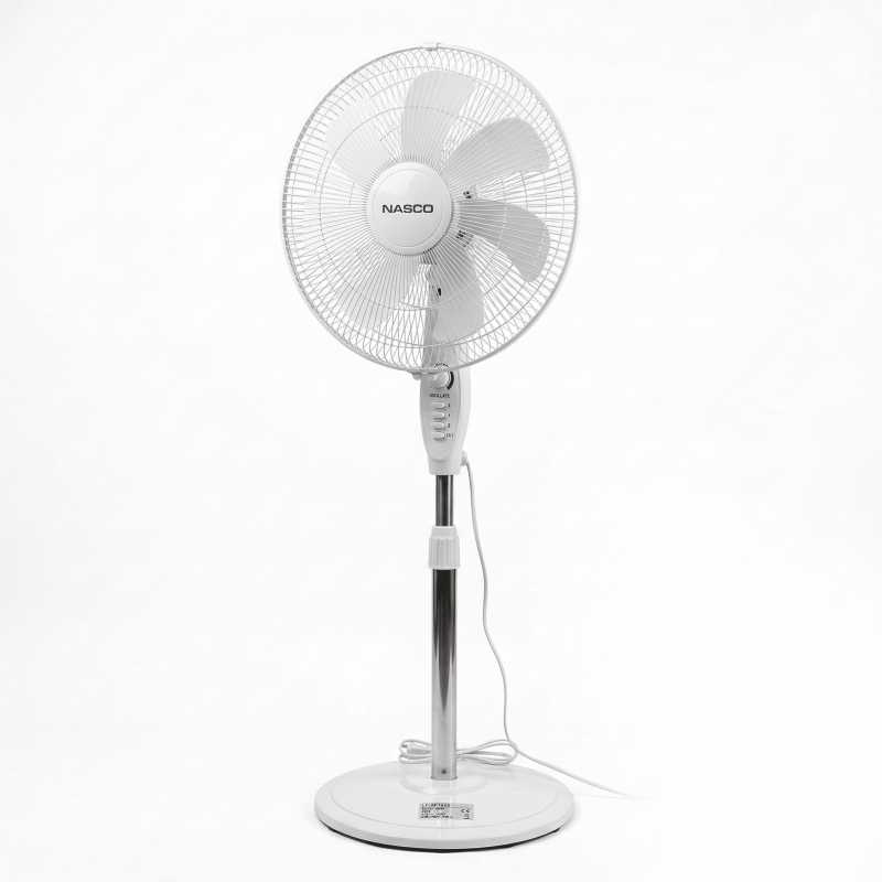 Ventilateur à pied Nasco – 3 vitesses – 16″ – Puissance 40W – 9 hélices – Contrôle manuel – NASCO - LF-SF1608