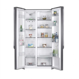 Frigo américain NASCO – 2 portes – 436 L net – Miroir noir – No Frost – HNASF2-55.1S