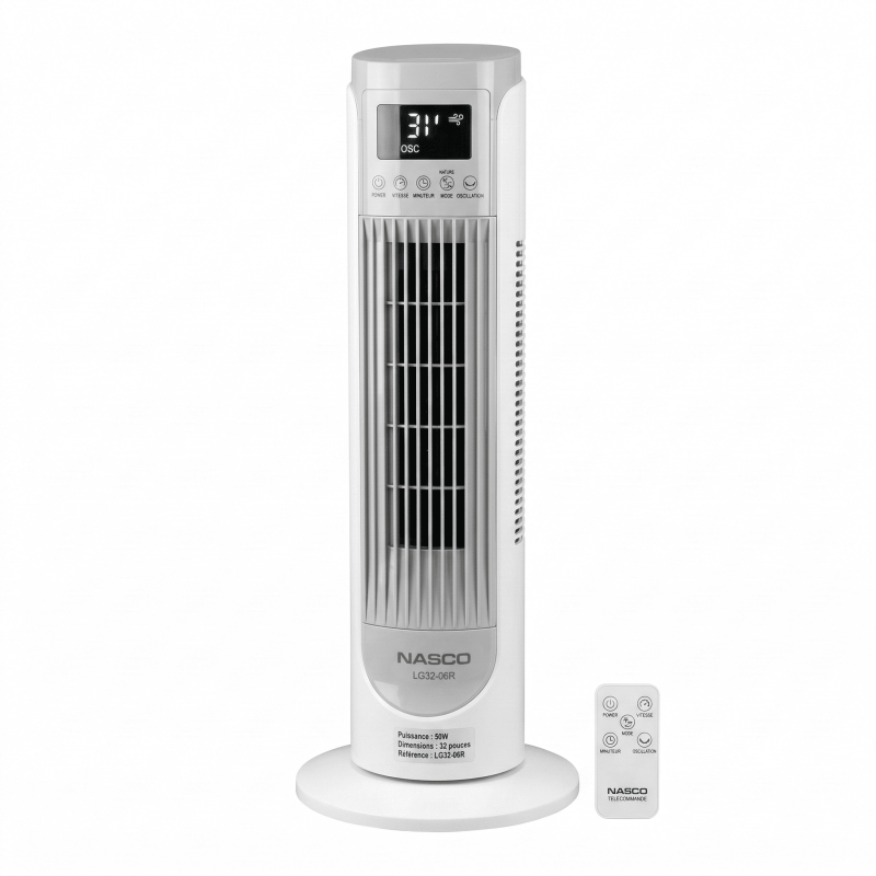 Ventilateur Colonne – Ecran Tactile – Avec Telecommande – NASCO - LG32-06R Ventilateur Colonne – Ecran Tactile – Avec Telecommande – NASCO - LG32-06R