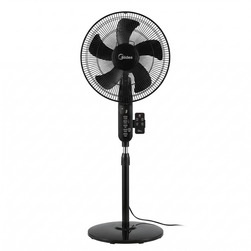 Ventilateur à pied télécommandé Midea – 16″ – 48W – Hauteur réglable – 3 niveaux de vitesse - Midea - FS40-19K