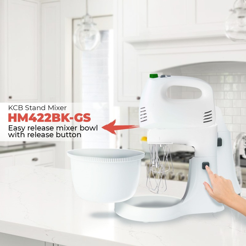 Batteur électrique avec bol, doté d'un moteur - Nasco - MIXER_HM422BK-GS