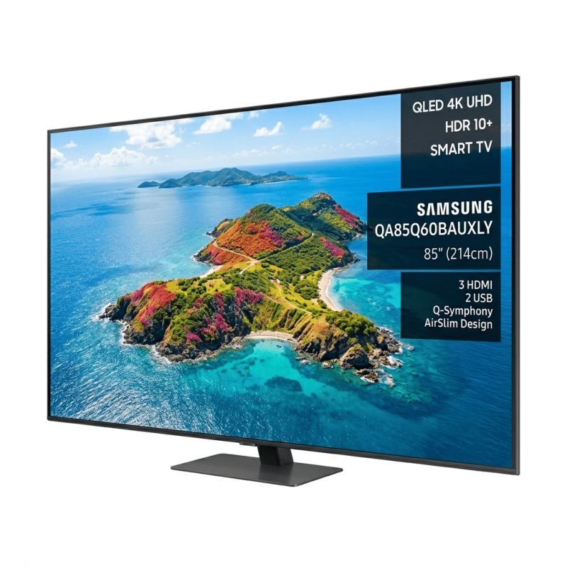 Téléviseur TV 85'' QLED - 4K UHD - HDR 10+ - SMART TV - 3 HDMI - 2 USB - 214CM - SAMSUNG - QA85Q60BAUXLY