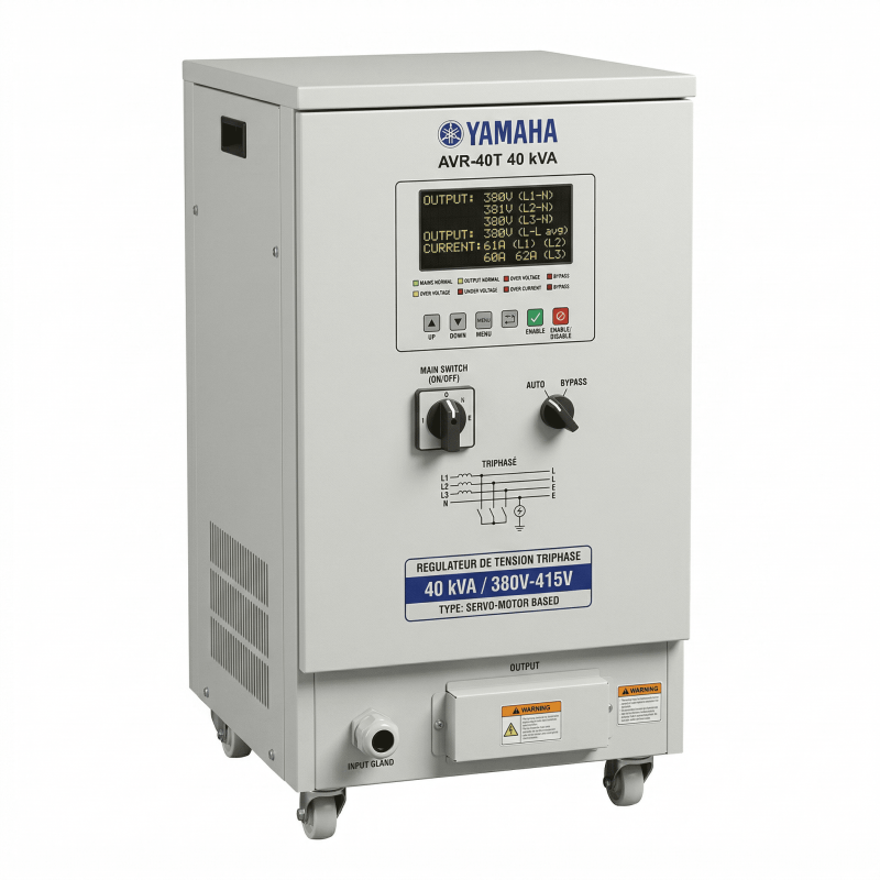 Stabilisateur Régulateur de Tension 40 kva triphasé 380 volts - Yamaha Stabilisateur Régulateur de Tension 40 kva triphasé 380 volts - Yamaha