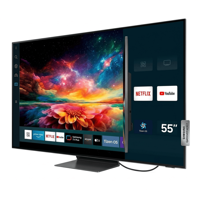Téléviseur TV 55'' OLED - SAMSUNG - NEURAL QUANTUM PROCESSOR 4K - SMART TV - 138CM - TIZEN OS - QA55S85FAEXLY
