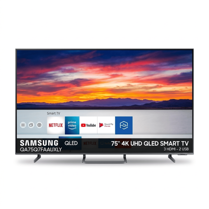 Téléviseur TV 75'' QLED - 4K UHD - HDR 10+ SMART TV - 3 HDMI - 2 USB - 189CM - SAMSUNG - QA75Q7FAAUXLY