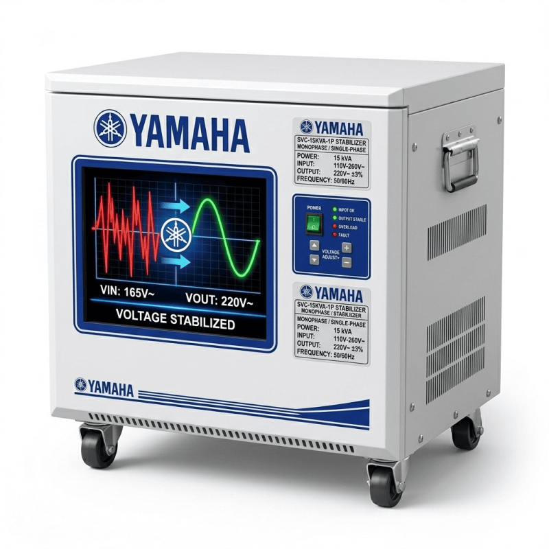 Stabilisateur Régulateur de Tension 15 kva monophasé 220 volts - Yamaha Stabilisateur Régulateur de Tension 15 kva monophasé 220 volts - Yamaha