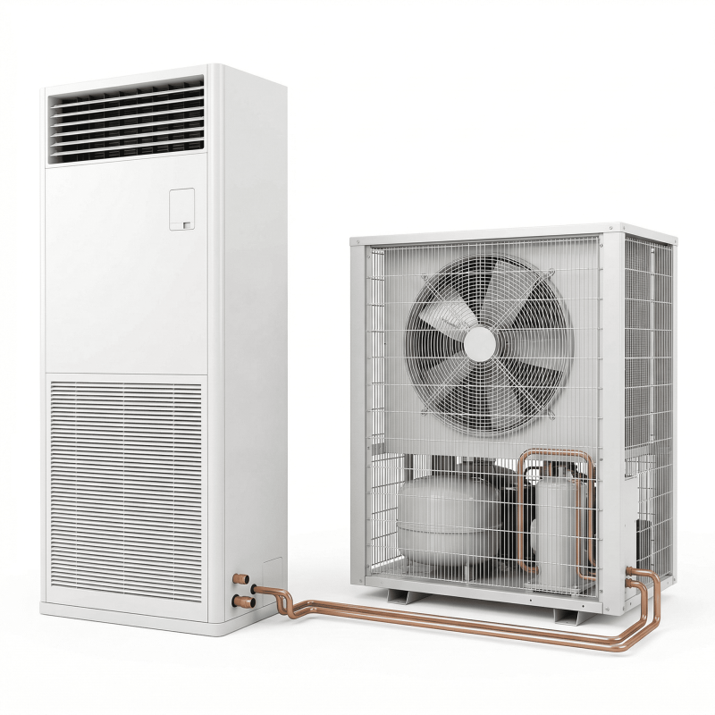 Split & Climatiseur Armoire 60.000 BTU/7,5 CV - MideaR410a - MJ2-60CRN1-N