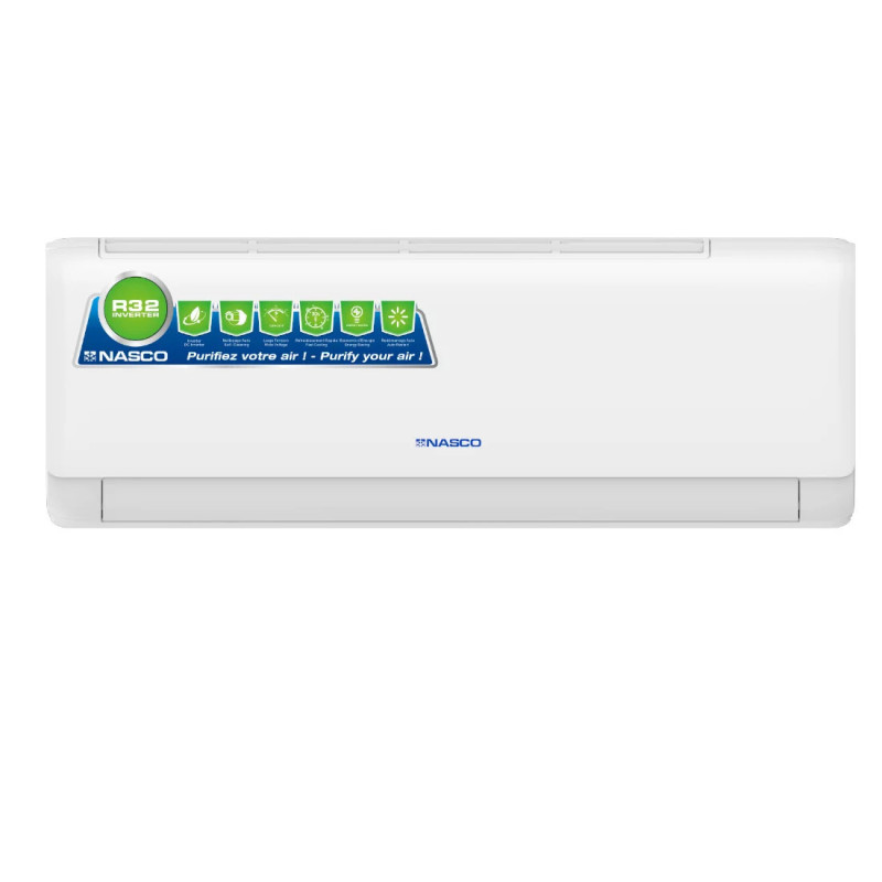 Split & Climatiseur R32 - INVERTER - 12.000 BTU / 1.5 CV - NASCO - NAS-AX12V1