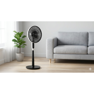 Ventilateur à pied blanc - Moteur silencieux - MIDEA - FG25-25TS