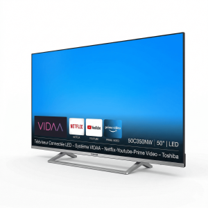 Téléviseur TV 50″ Connectée LED – Système VIDAA – Netflix-Youtube-Prime Video – Toshiba - 50C350NW