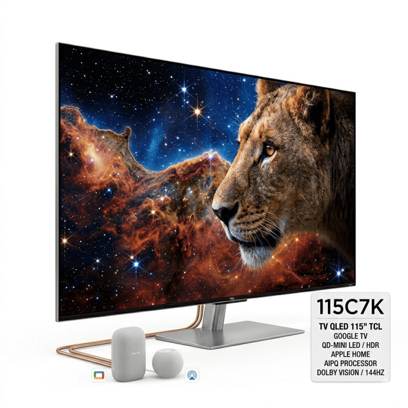 Téléviseur TV 115″ QLED GOOGLE QD-MINI LED - AIPQ PROCESSOR - TCL - 115C7K