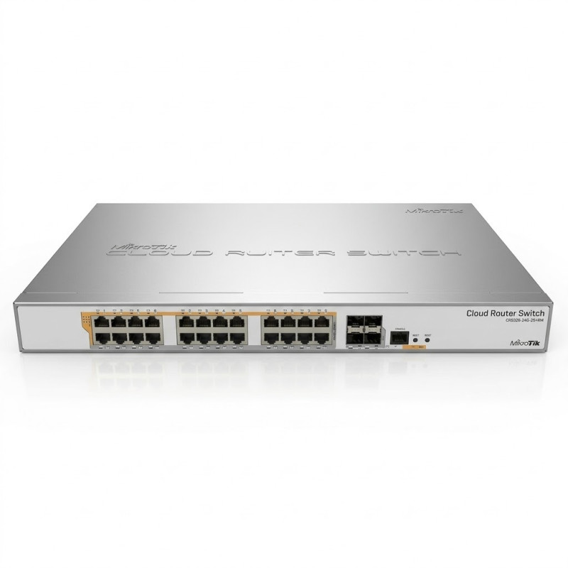 Switch 24 ports PoE Gigabit 4 SFP - Mikrotik - CRS328-24P-4S RM Switch 24 ports PoE Gigabit 4 SFP - Mikrotik - CRS328-24P-4S RM