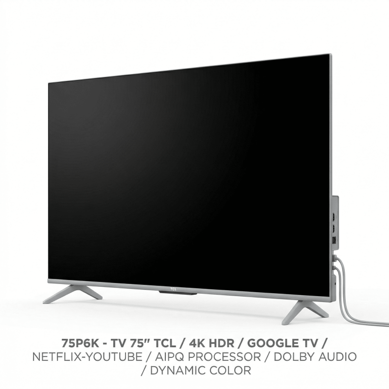 Téléviseur 75" TCL 4K HDR - 75P6K