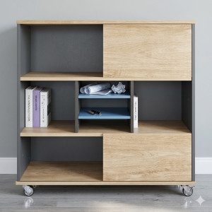 Armoire de rangement en bois - 124X40X90