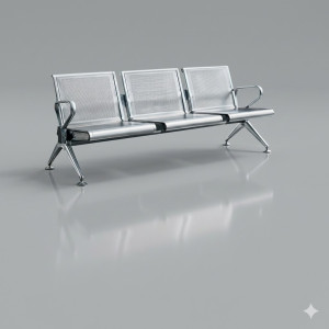 Banquette d'attente à 3 places en inox 175*71*75 - M03H-1