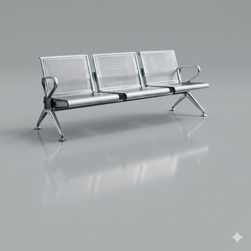 Banquette d'attente à 3 places en inox 175*71*75 - M03H-1 Banquette d'attente à 3 places en inox 175*71*75 - M03H-1