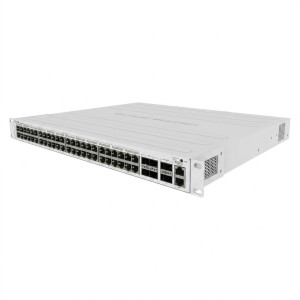 Commutateur Réseau Géré L3, 48x Ethernet Gigabit, PoE, 4x SFP+, 2x QSFP+ - MikroTik CRS354-48P-4S+2Q+RM
