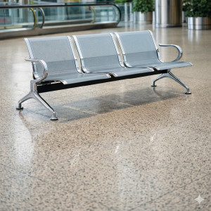 Banquette d'attente 3 places en inox 175*63*73 - H3002-1