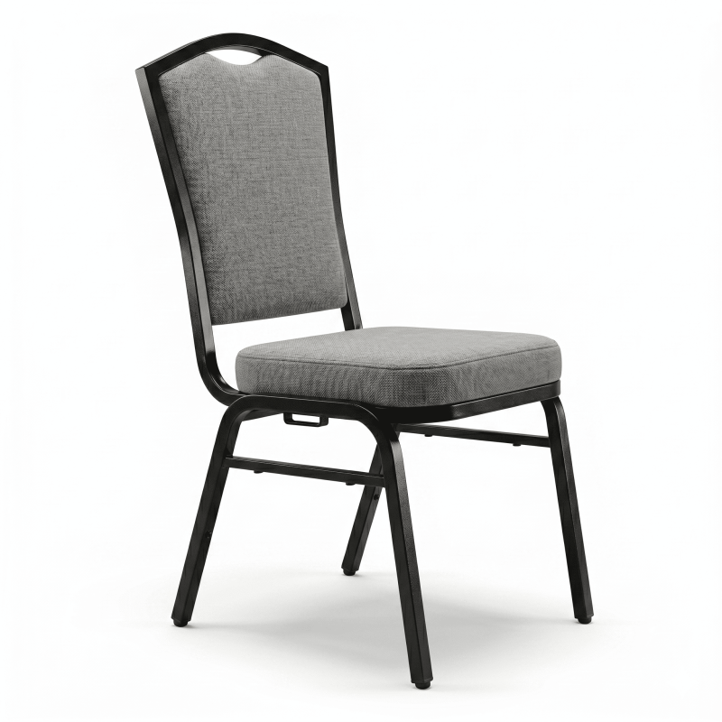 Location de Chaise Diplomate - Grise - H:98cm l:41cm à partir de 50 chaises
