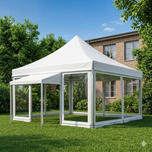 Location pour Tente Garden Transparent - 5x5m