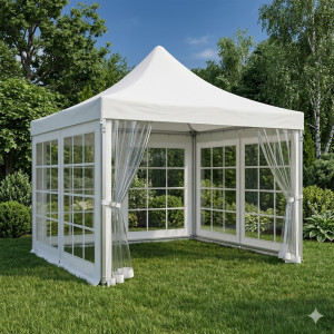 Location pour Tente Garden Transparent - 5x5m