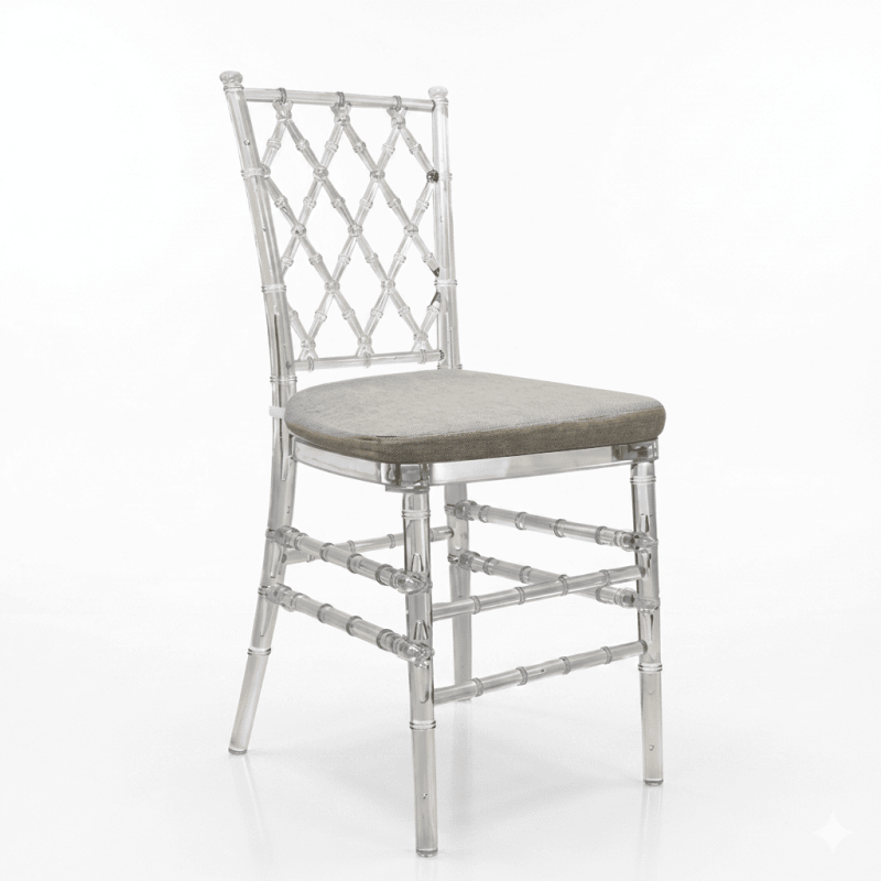 Location de Chaise Beverly - Transparent - H:89cm l:40cm à partir de 50 chaises